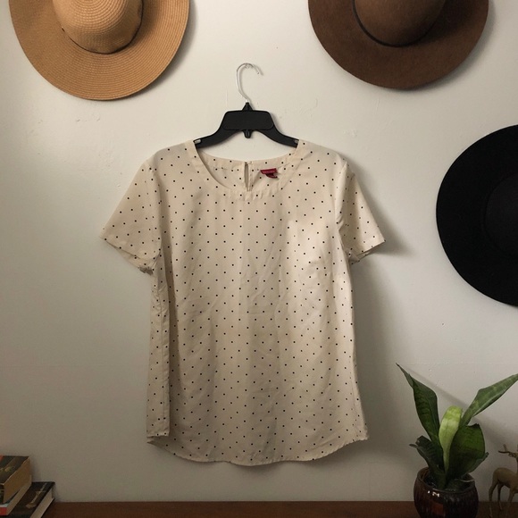 Polka dot short sleeve blouse - Picture 1 of 7